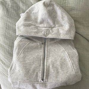 Lululemon scuba 1/2 zip heathered core ultra light grey